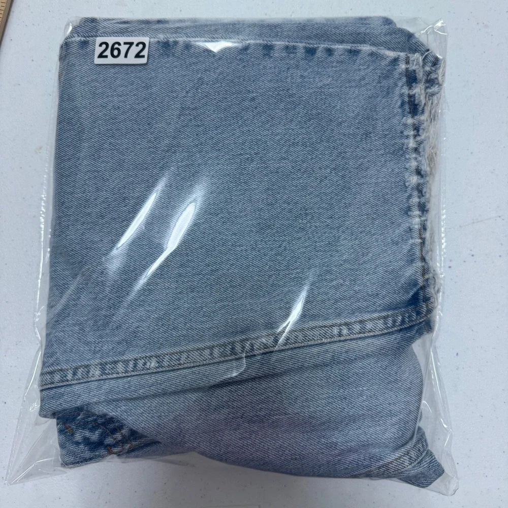 Levis 560 Loose Fit Tapered Leg Jeans‎ Light Wash Raw Hem Mens 40x30 (37x27.5)